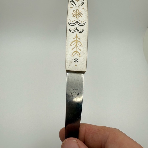 Vintage Flint Stainless USA Pie Server – Mid Century Modern Arrowhead Floral Han - Picture 10 of 10